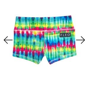 Original tie dye fleo shorts NWT